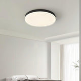 Modern Minimalist Flush Mount LED Ceiling Light Round Aluminum Fixture for Living Room Bedroom