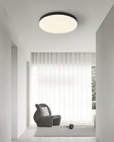 Modern Minimalist Flush Mount LED Ceiling Light Round Aluminum Fixture for Living Room Bedroom