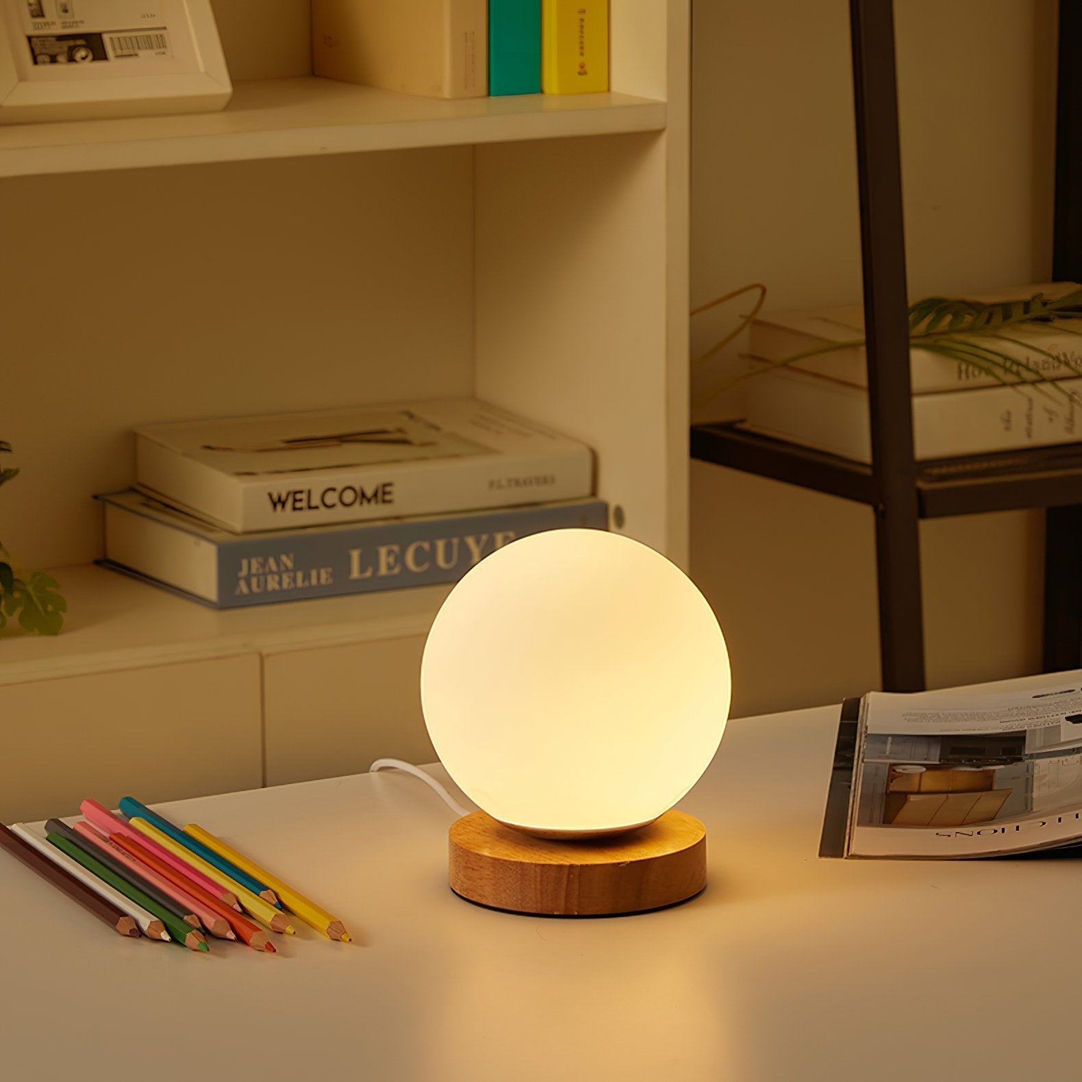 minimalist-mini-moon-wooden-desk-lamp-with-white-glass-globe-shade-for-bedside