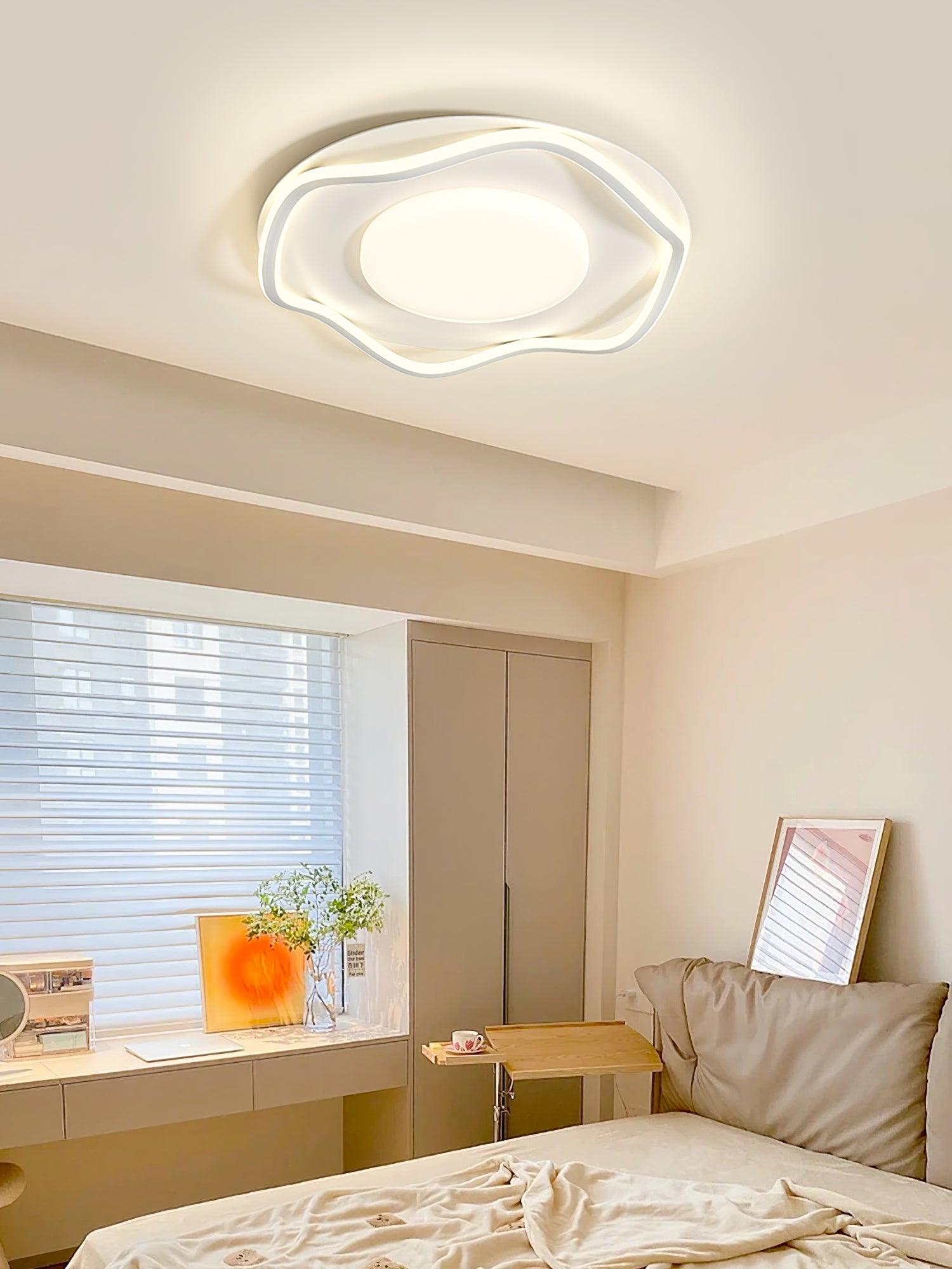Modern LED Cloud Shape Flush Mount Ceiling Light for Bedroom and Study Room
