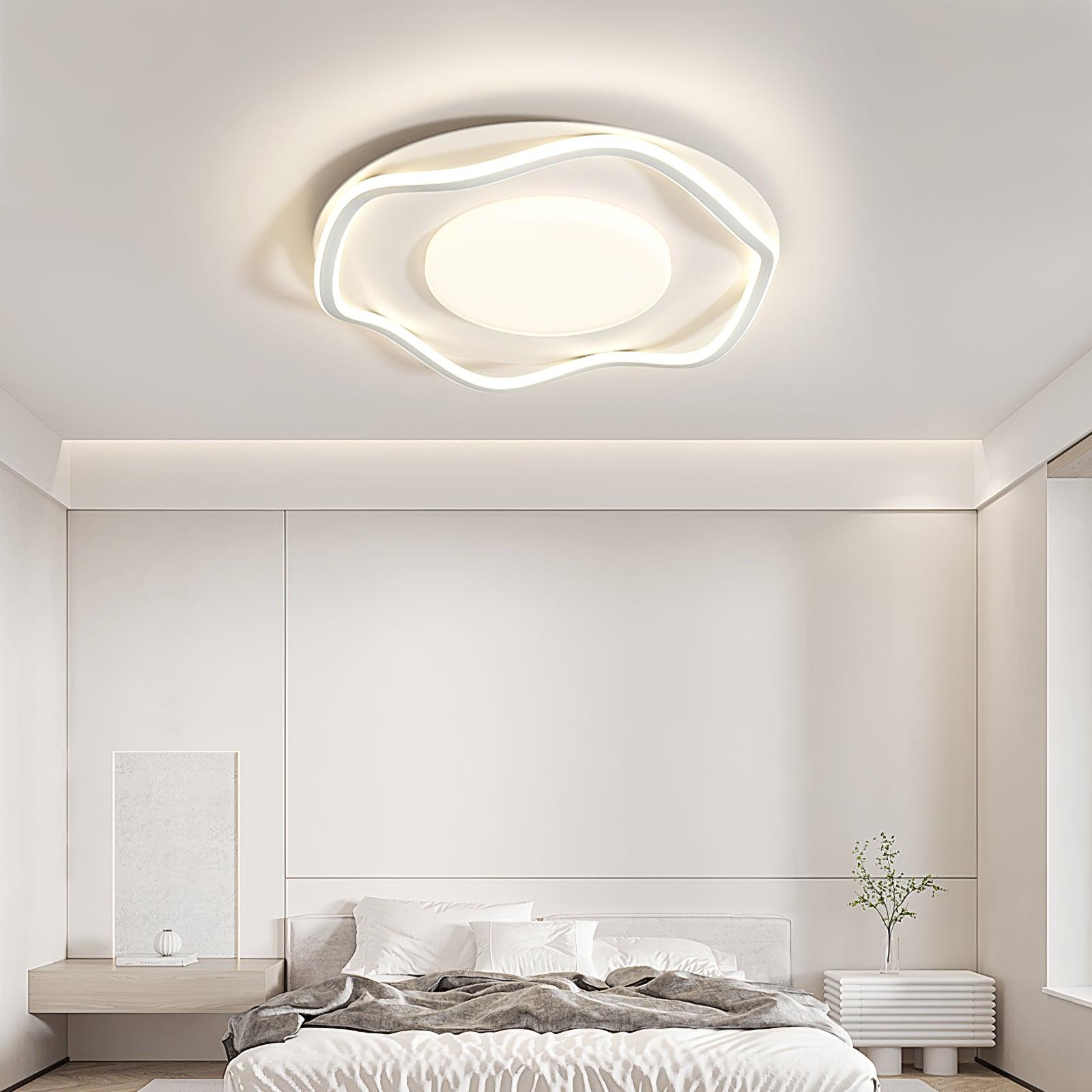 Modern LED Cloud Shape Flush Mount Ceiling Light for Bedroom and Study Room