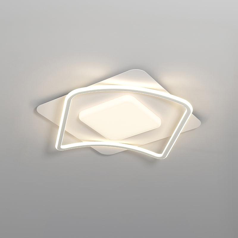 Scandinavian Style Minimalist Geometric LED Flush Mount Ceiling Light for Modern Home Decor
