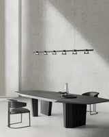 modern-linear-led-island-chandelier-with-conical-glass-shades-and-acrylic-lens-for-dining-room