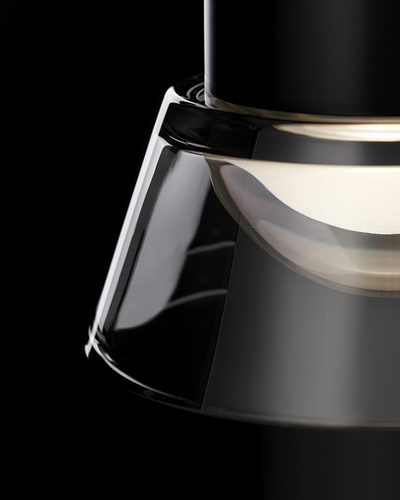 modern-linear-led-island-chandelier-with-conical-glass-shades-and-acrylic-lens-for-dining-room