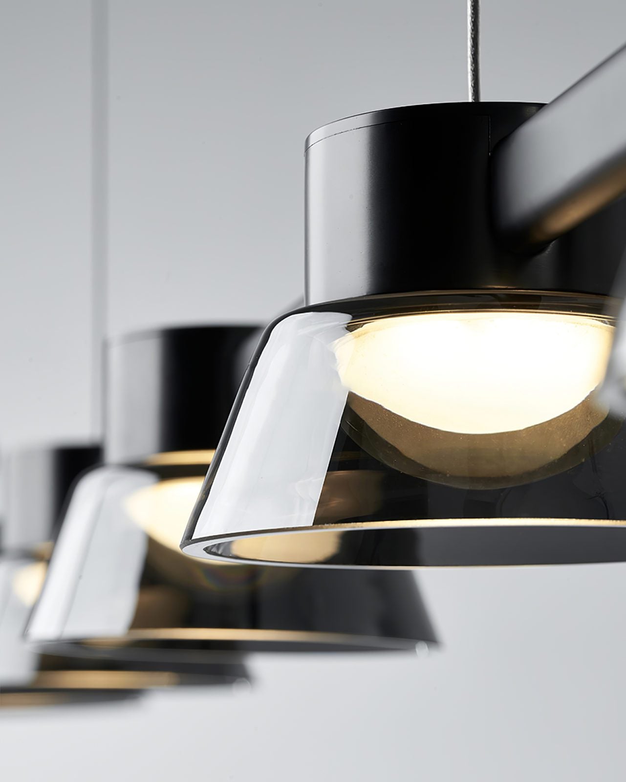 modern-linear-led-island-chandelier-with-conical-glass-shades-and-acrylic-lens-for-dining-room