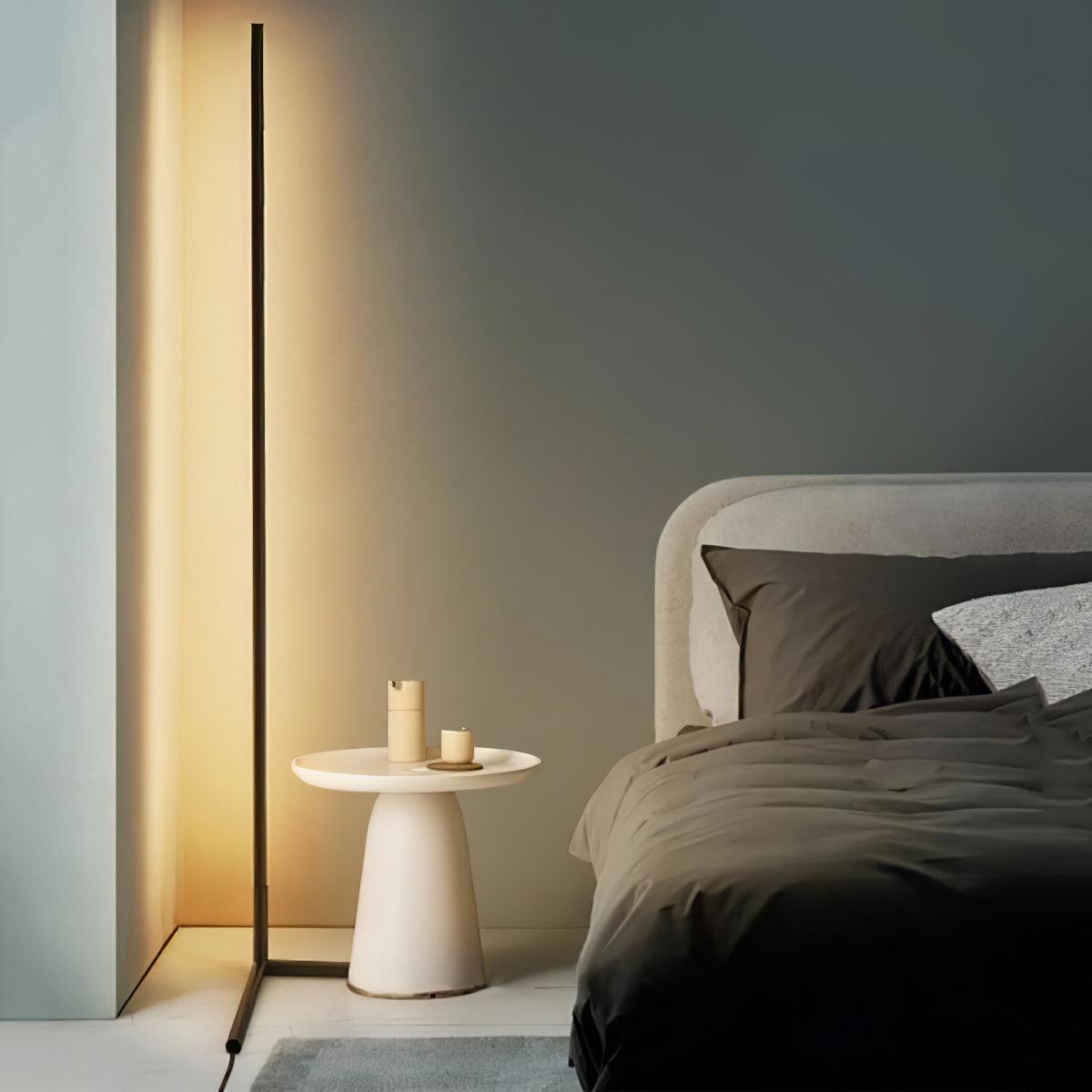 Minimalist Modern LED Floor Lamp Vertical Uplight for Contemporary Living Spaces