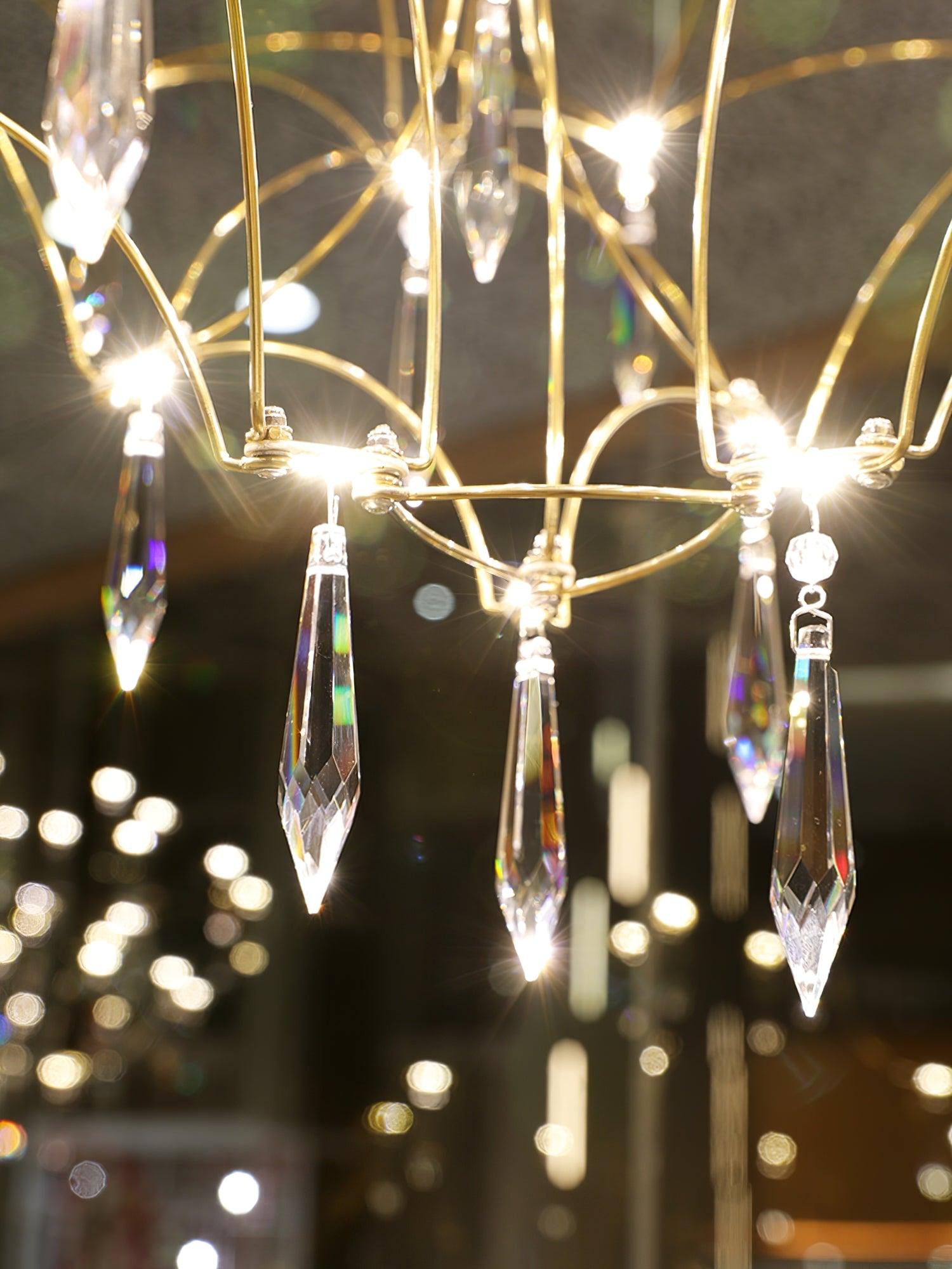 Mira Modern Crystal Flush Mount Ceiling Chandelier Luxury LED Starry Sky Light
