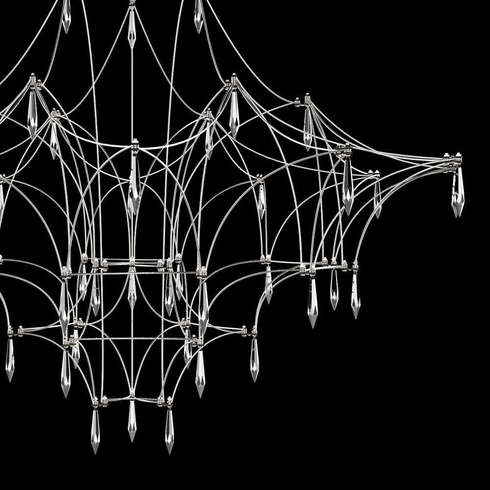 Mira Modern Crystal Flush Mount Ceiling Chandelier Luxury LED Starry Sky Light