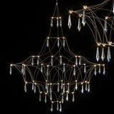 Mira Modern Crystal Flush Mount Ceiling Chandelier Luxury LED Starry Sky Light