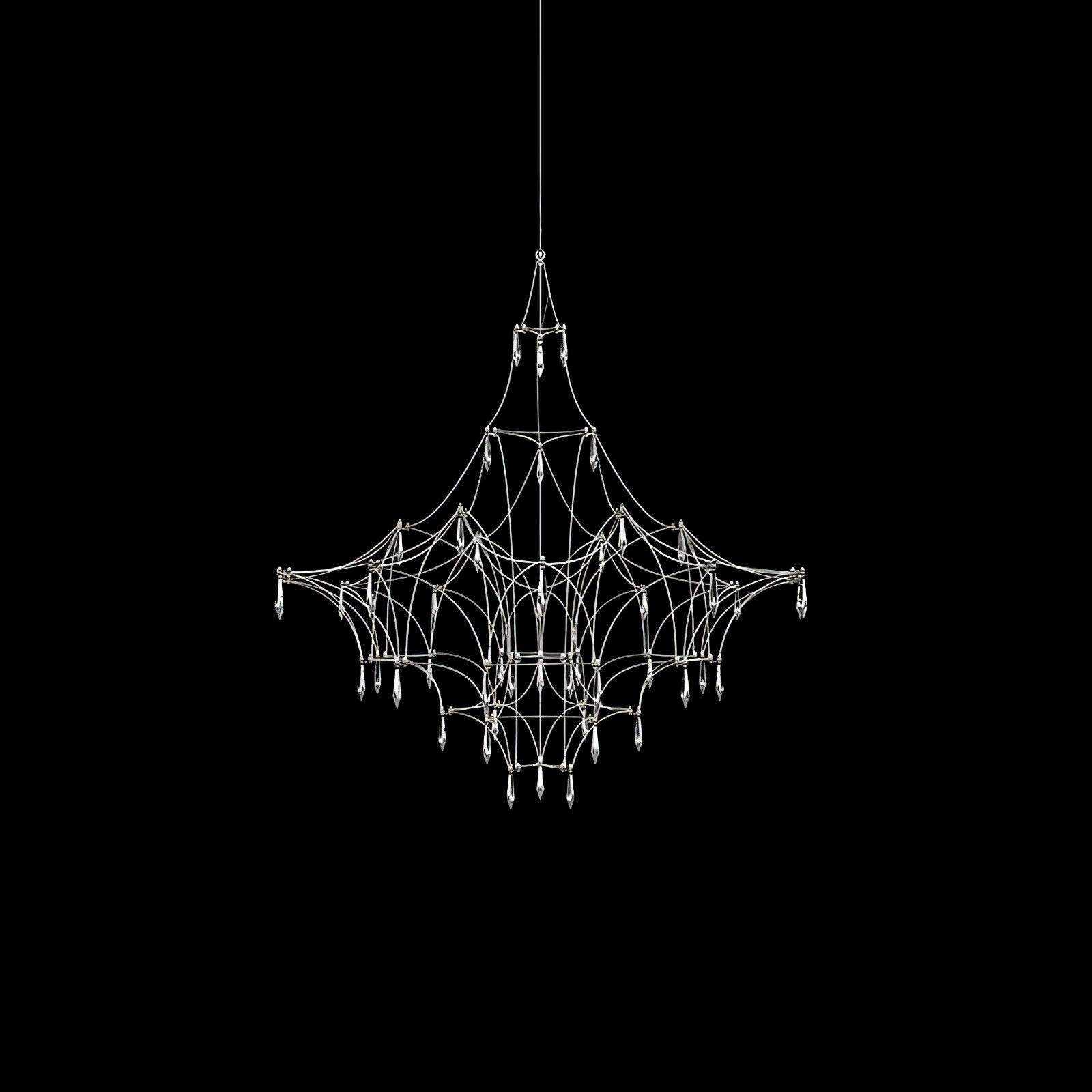 Mira Modern Crystal Flush Mount Ceiling Chandelier Luxury LED Starry Sky Light