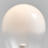 Mist LED Glass Table Lamp Amber Shade Metal Base Bedside Reading Light