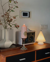 Modern Miza Glass LED Table Lamp Touch Control Dimmable Reading Light for Bedside and Office