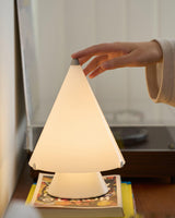 Modern Miza Glass LED Table Lamp Touch Control Dimmable Reading Light for Bedside and Office