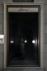 Modern Minimalist Linear Mobile Chandelier with Opal Glass Globes and Black Finish