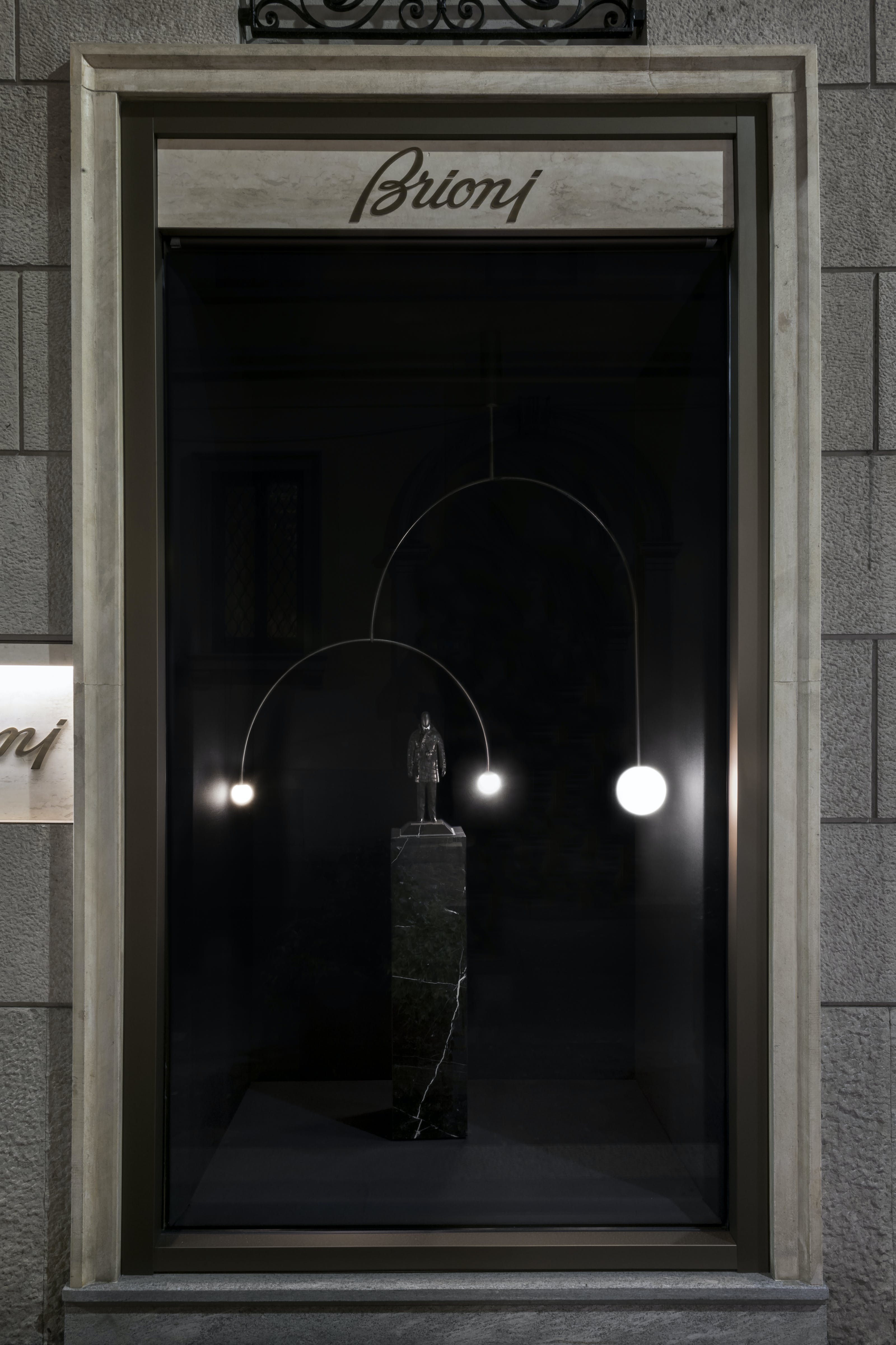 Modern Minimalist Linear Mobile Chandelier with Opal Glass Globes and Black Finish