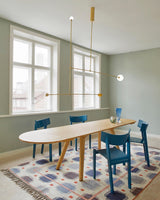 Modern Minimalist Linear Mobile Chandelier with Opal Glass Globes and Black Finish