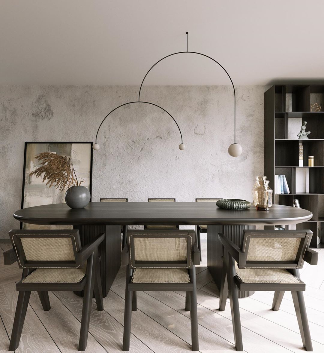 Modern Minimalist Linear Mobile Chandelier with Opal Glass Globes and Black Finish