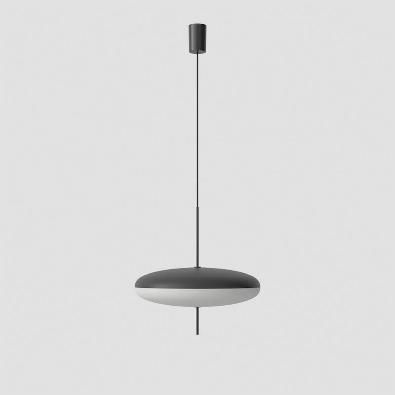 Model 2065 Mid Century Modern Pendant Lamp Opalescent Saucer Suspension Light