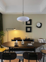 Model 2065 Mid Century Modern Pendant Lamp Opalescent Saucer Suspension Light