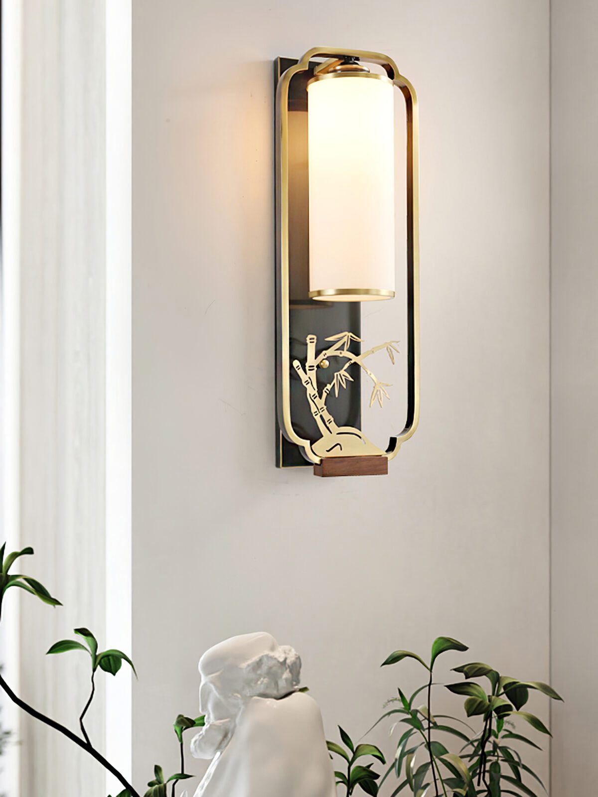 modern-chinese-wall-sconce-geometric-brass-and-white-glass-interior-accent-lighting