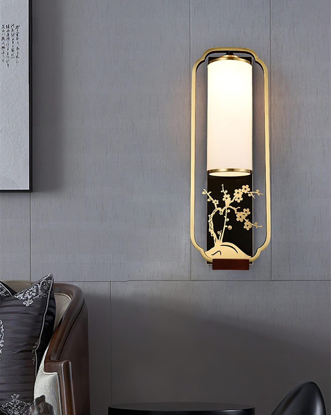 modern-chinese-wall-sconce-geometric-brass-and-white-glass-interior-accent-lighting