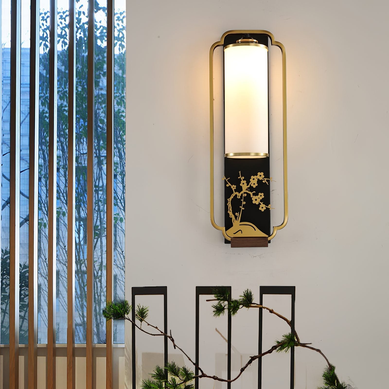 modern-chinese-wall-sconce-geometric-brass-and-white-glass-interior-accent-lighting