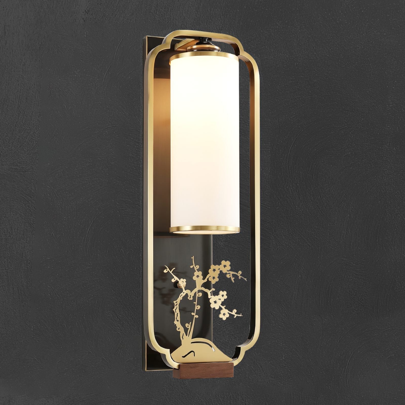 modern-chinese-wall-sconce-geometric-brass-and-white-glass-interior-accent-lighting