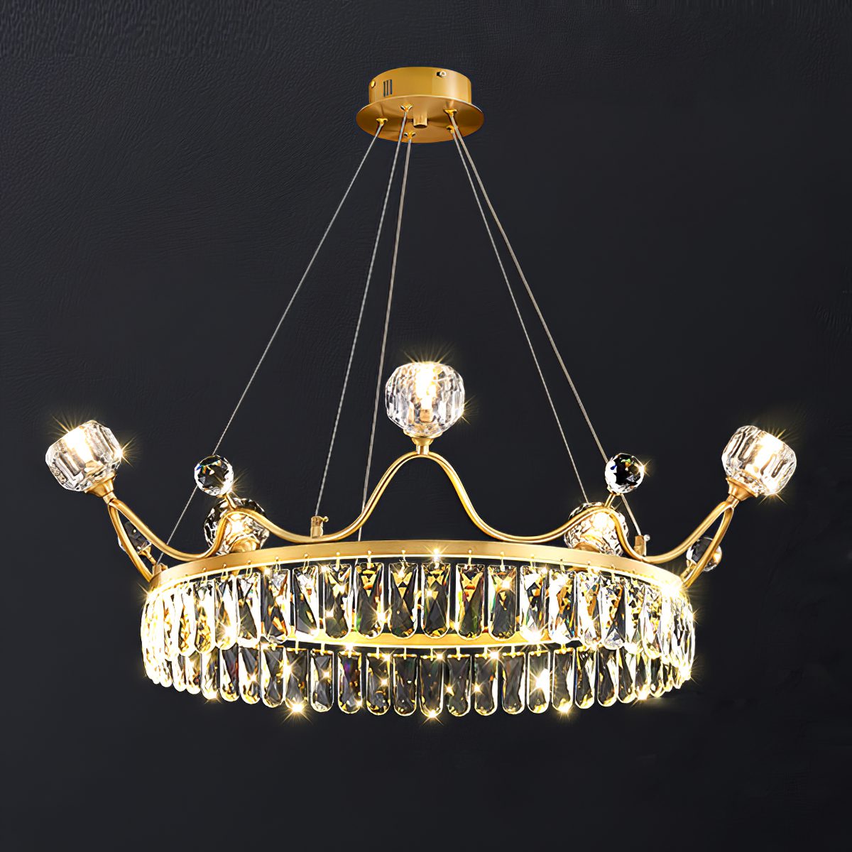 elegant-crown-design-crystal-chandelier-brass-hanging-light-with-three-color-led