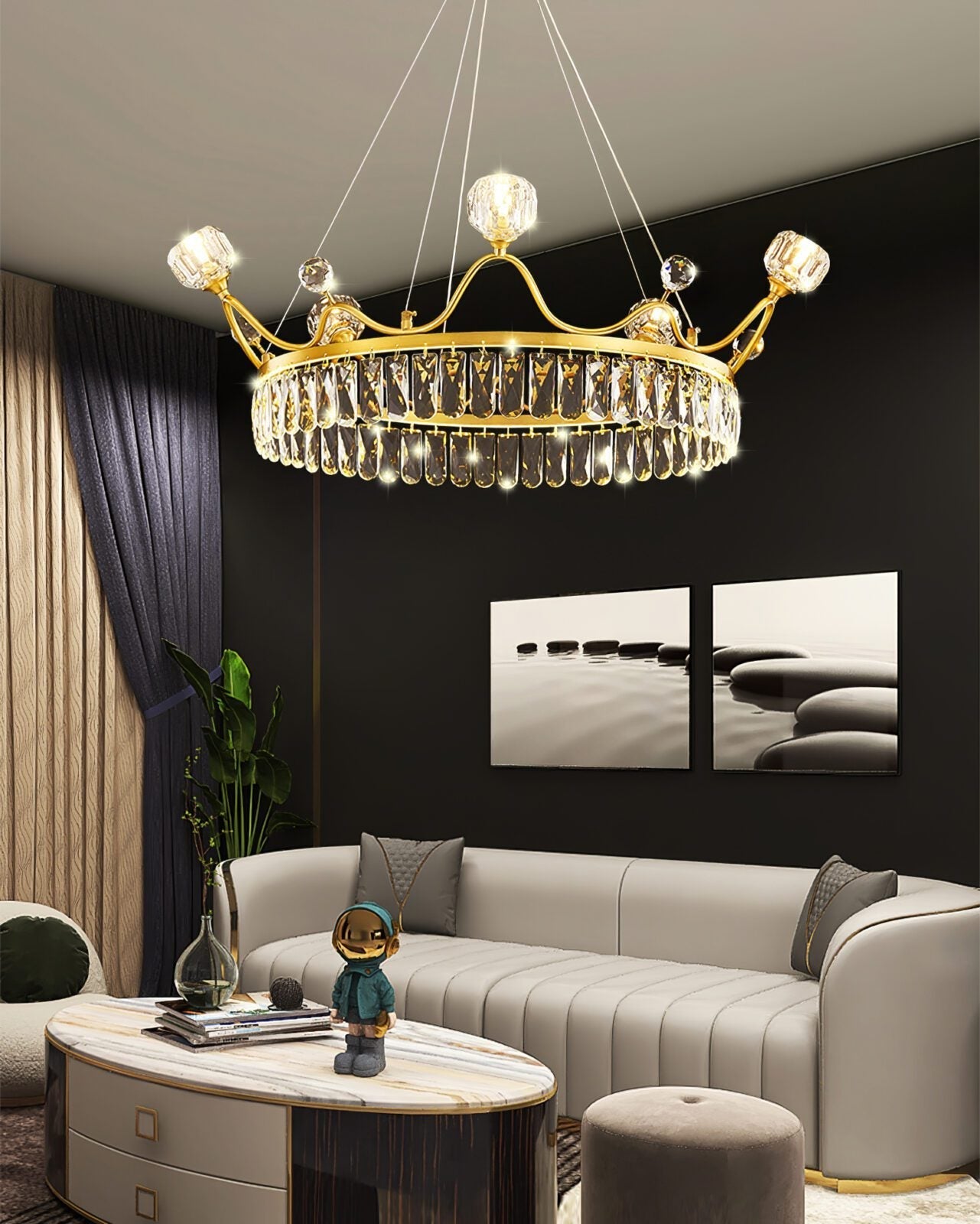 elegant-crown-design-crystal-chandelier-brass-hanging-light-with-three-color-led