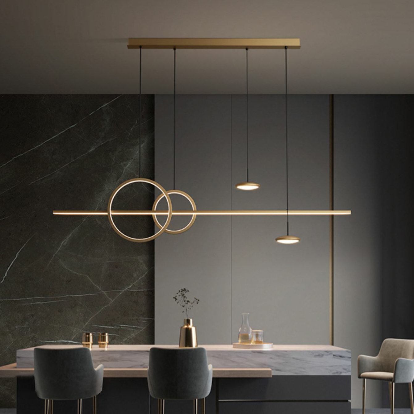 minimalist-geometric-led-chandelier-modern-brass-and-acrylic-pendant-light