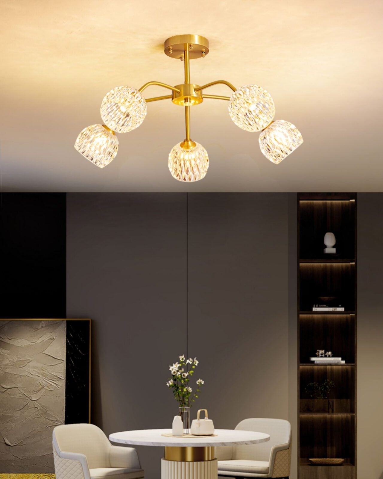 modern-gold-brass-and-textured-glass-ceiling-lamp-elegant-crystal-style-semi-flush-mount-lighting