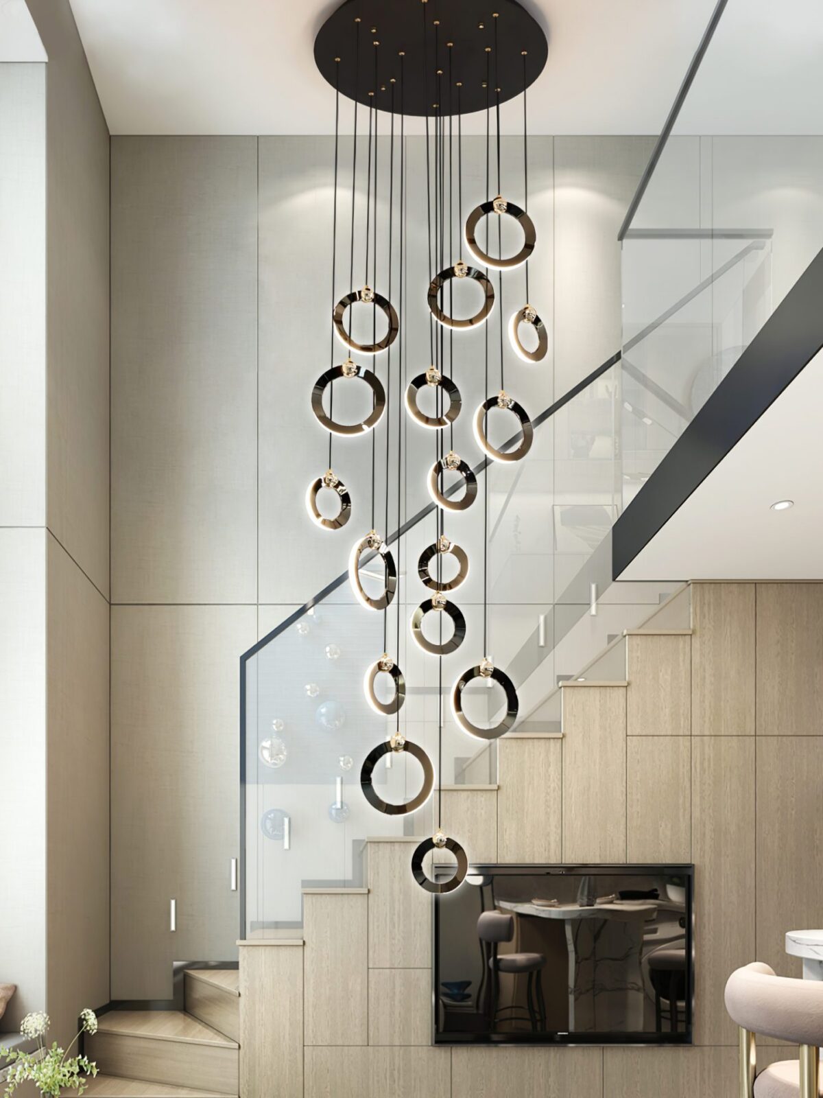 contemporary-multi-light-led-pearl-pendant-chandelier-for-living-room-and-foyer