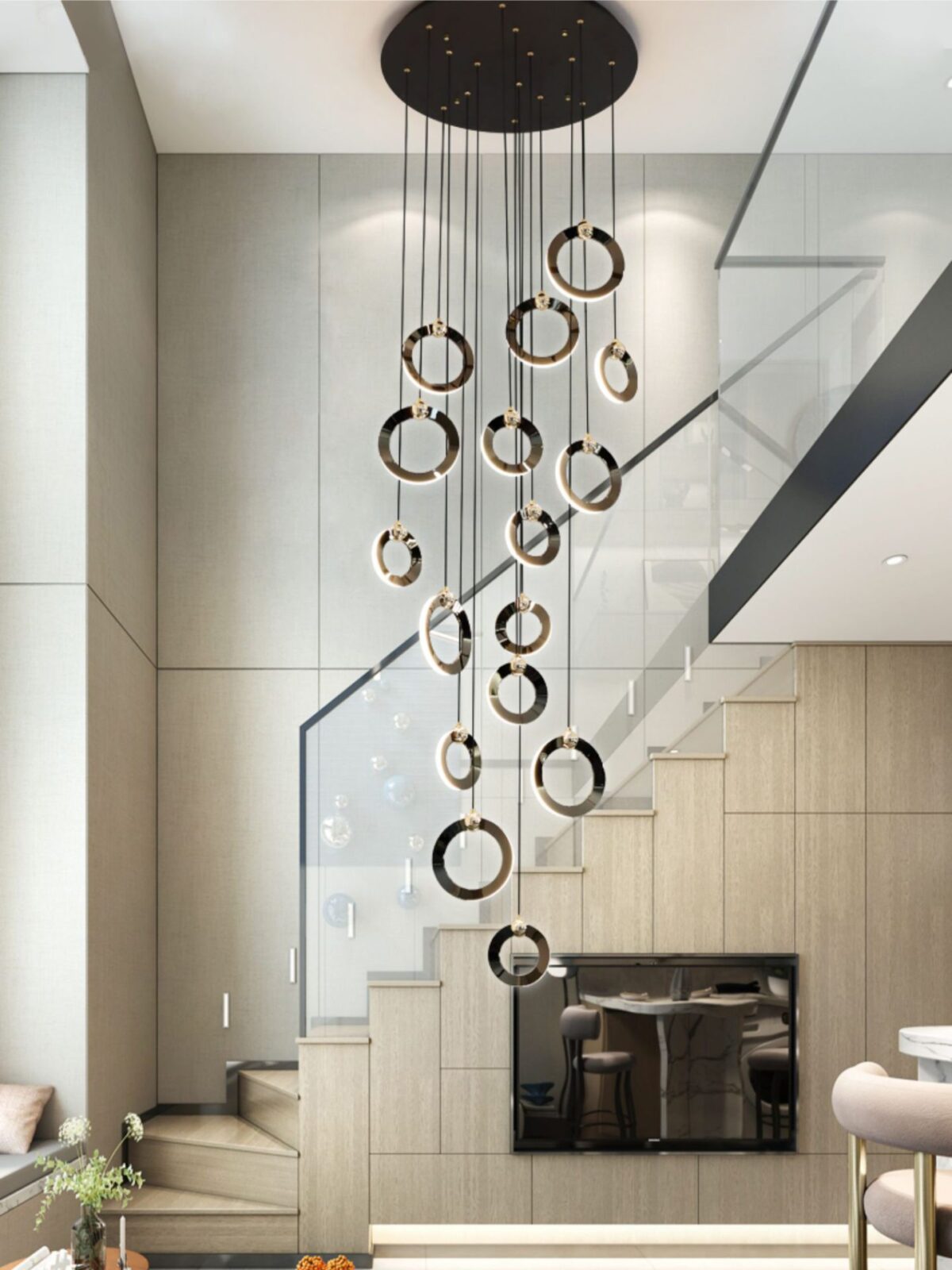 contemporary-multi-light-led-pearl-pendant-chandelier-for-living-room-and-foyer