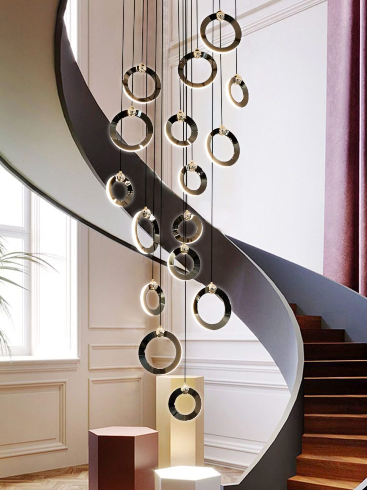 contemporary-multi-light-led-pearl-pendant-chandelier-for-living-room-and-foyer