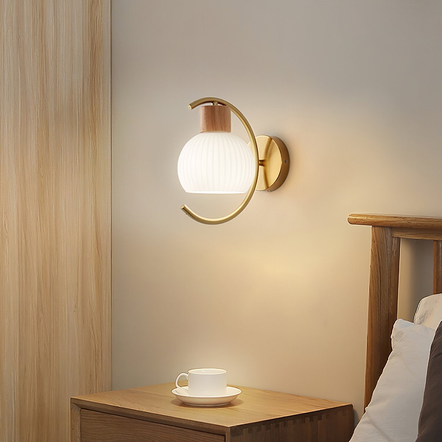 modern-wood-grain-wall-sconce-with-white-glass-shade-for-contemporary-homes