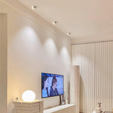 Minimalist Surface Mounted LED Ceiling Light with Aluminum Body and Ridged Accent