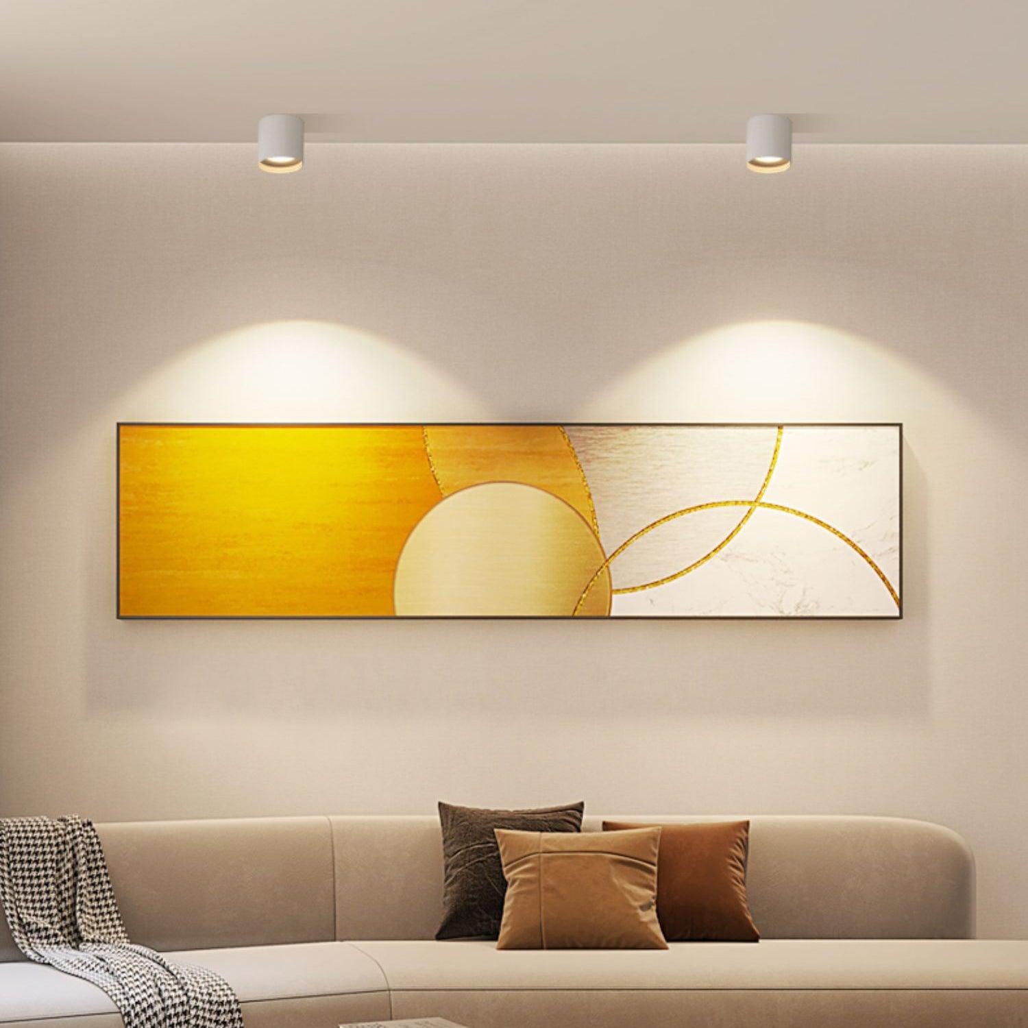 Minimalist Surface Mounted LED Ceiling Light with Aluminum Body and Ridged Accent