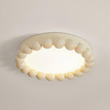 Molina Modern Resin Integrated LED Flush Mount Ceiling Light for Bedroom and Living Room