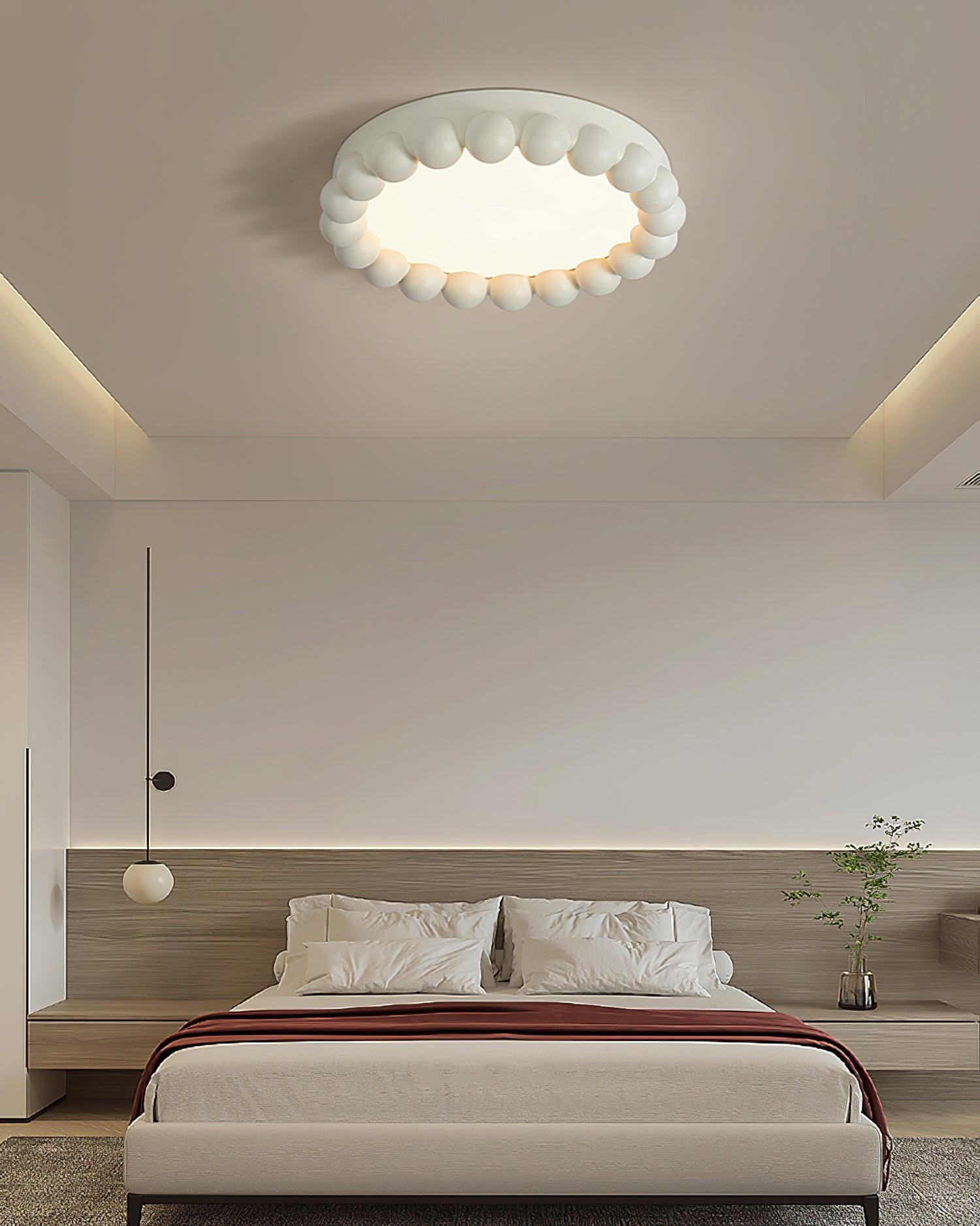 Molina Modern Resin Integrated LED Flush Mount Ceiling Light for Bedroom and Living Room