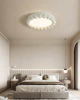 Molina Modern Resin Integrated LED Flush Mount Ceiling Light for Bedroom and Living Room