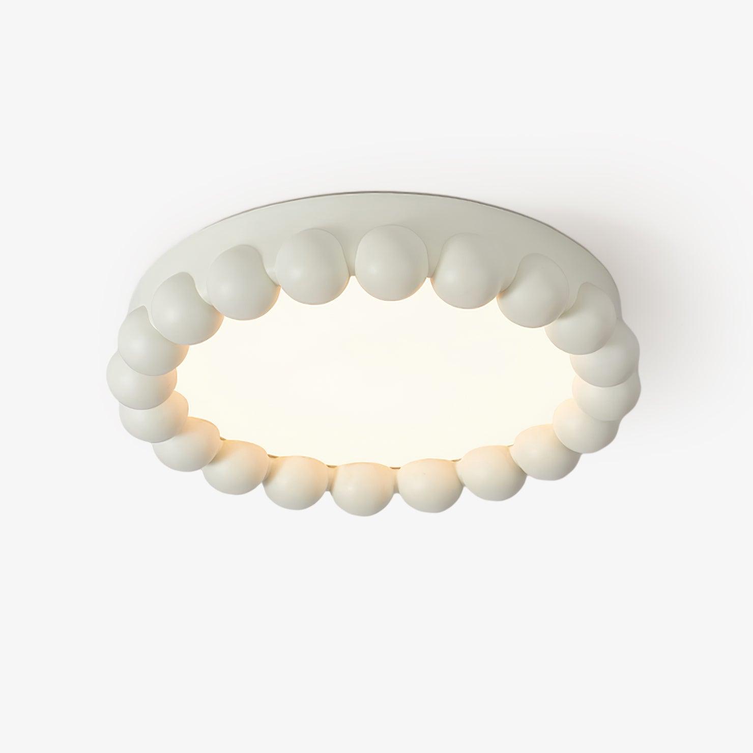Molina Modern Resin Integrated LED Flush Mount Ceiling Light for Bedroom and Living Room