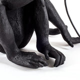 Sitting Monkey Resin Table Lamp Whimsical Animal Sculpture Desk Light for Living Room