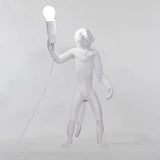 Sitting Monkey Resin Table Lamp Whimsical Animal Sculpture Desk Light for Living Room