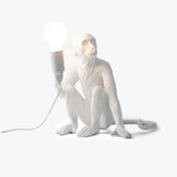 Sitting Monkey Resin Table Lamp Whimsical Animal Sculpture Desk Light for Living Room