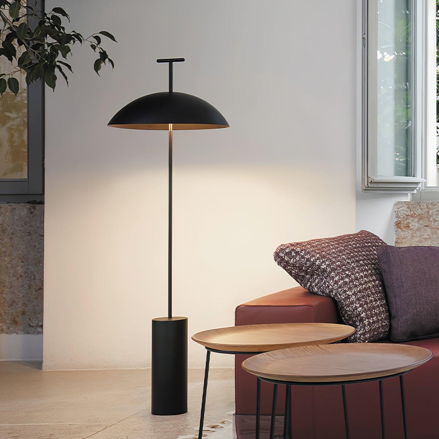 Monolith Dome Floor Lamp Minimalist Metal Standing Light for Living Room and Office