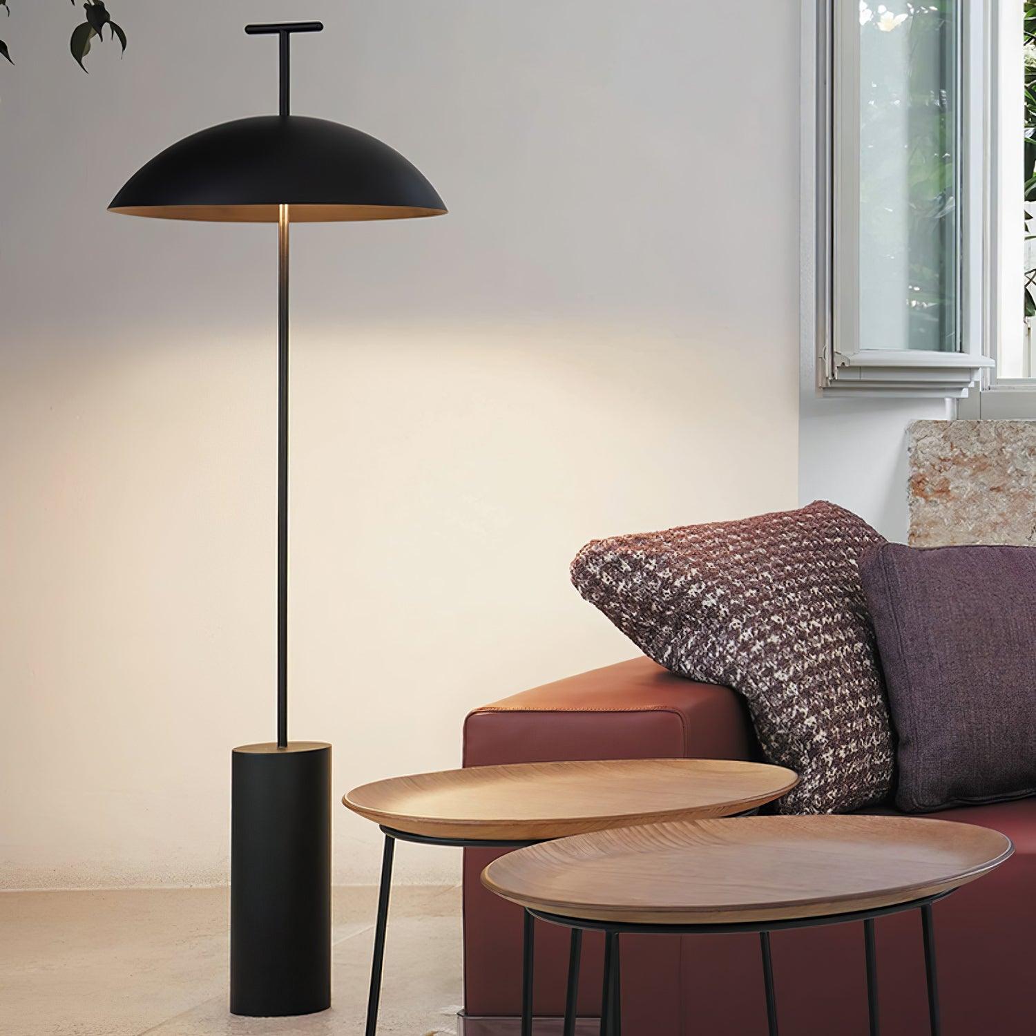 Monolith Dome Floor Lamp Minimalist Metal Standing Light for Living Room and Office