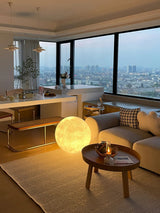 Modern Moon Sphere LED Table Lamp with Realistic Lunar Texture Surface