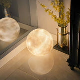 Modern Moon Sphere LED Table Lamp with Realistic Lunar Texture Surface