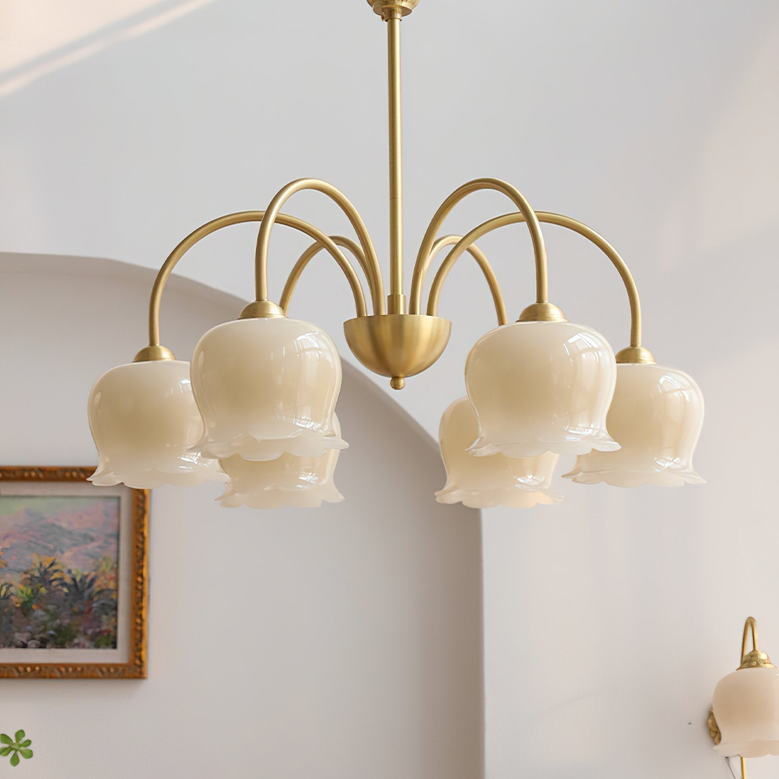 morup-elegant-floral-brass-and-resin-chandelier-with-shimmering-arches-and-cream-accents