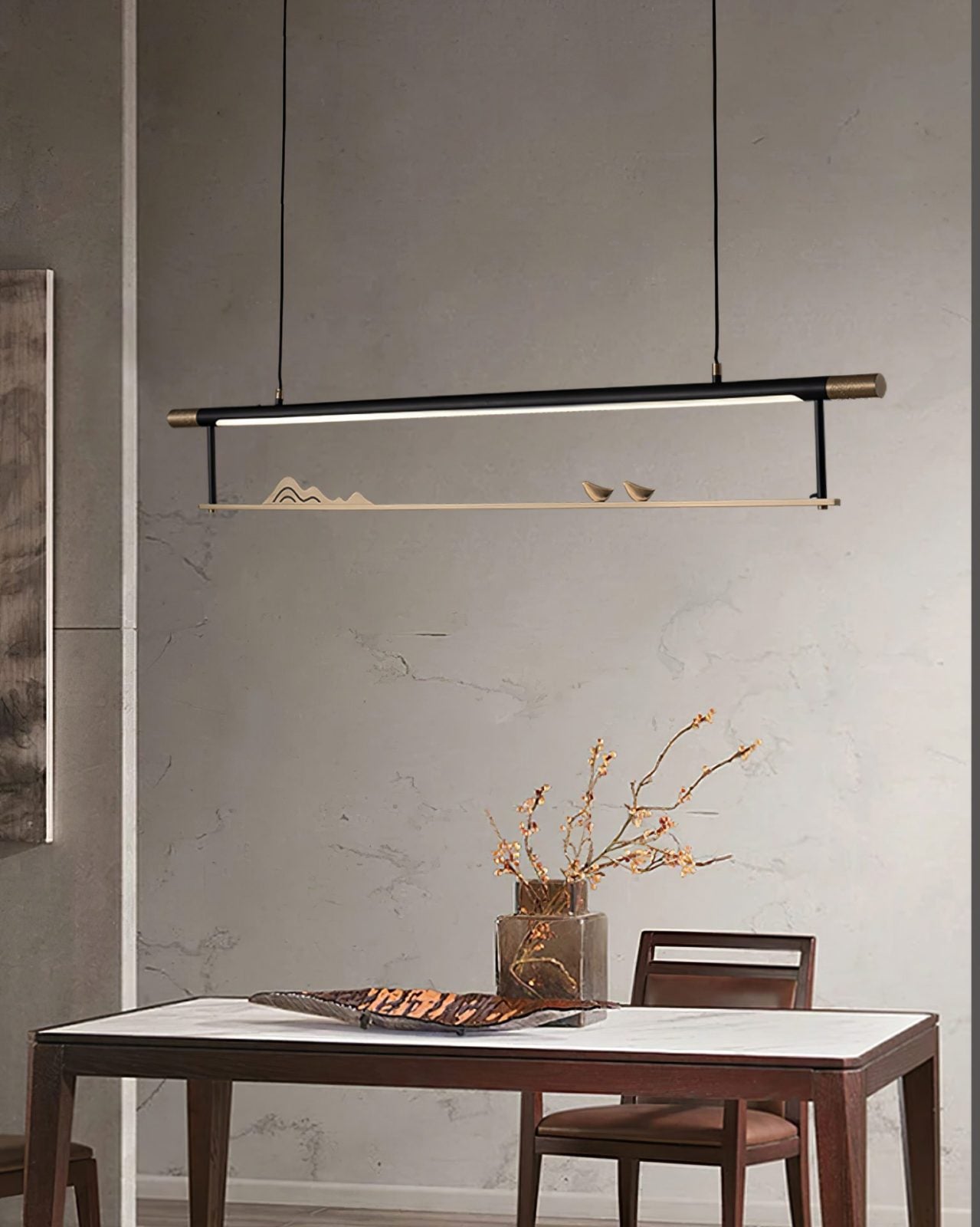 mountain-bird-modern-led-linear-pendant-light-brass-and-acrylic-fixture-for-dining-room